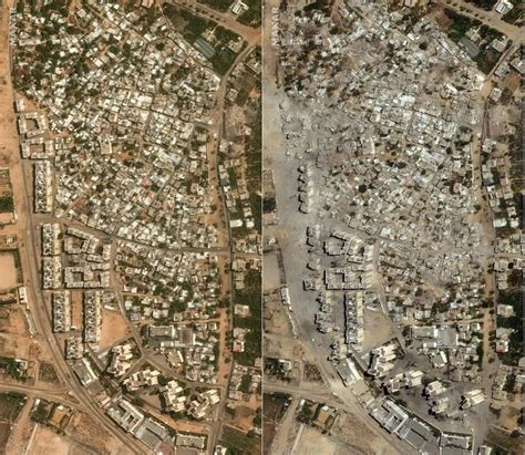 Israel x Hamas novas imagens mostram antes e depois de destruição em Gaza