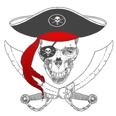 The Pirate Skull Jolly Roger — Stock Vector © mazeina #111420282