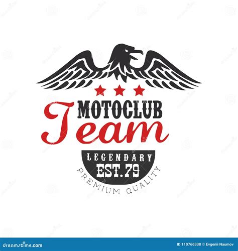 Motoclub队商标、传奇est 1979年，马达的优质质量设计元素或骑自行车的人俱乐部，摩托车维修车间 向量例证 插画 包括有 停车库