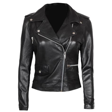 Womens Asymmetrical Black Motorcycle Jacket Paragon Jackets