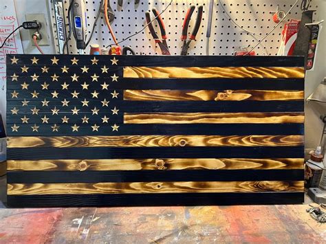 Rustic Wooden American Flag - Etsy