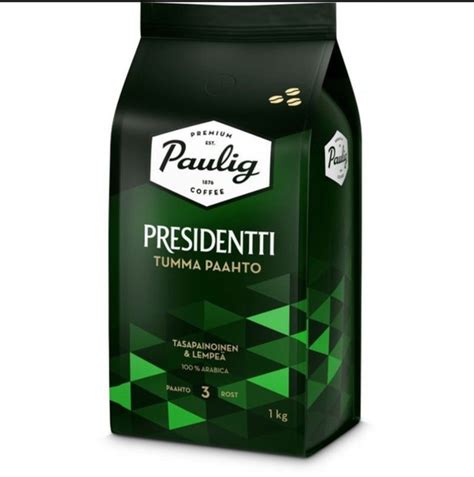 Кофе в зернах Paulig PRESIDENT 1 кг - купить с доставкой по выгодным ...