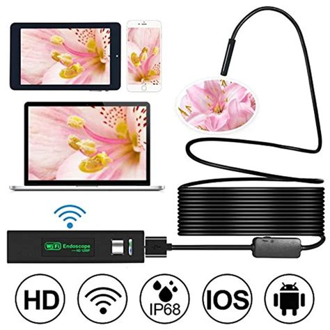 Cam Ra D Inspection Endoscope Usb Wifi Hd P Tanche Ip Avec