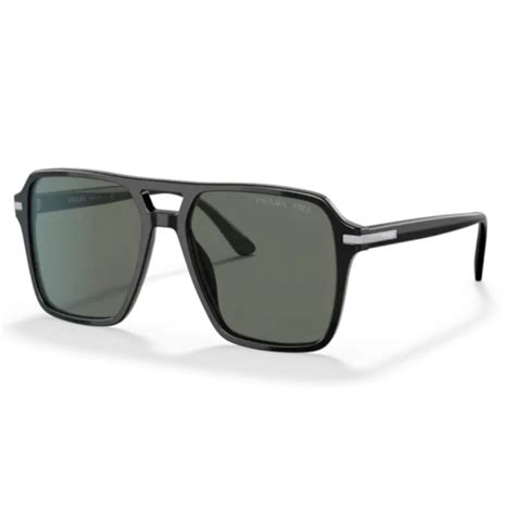 Óculos de Sol Masculino Prada Preto Quadrado SPR20Y 1AB 03R 55