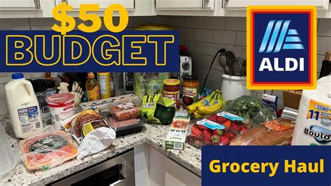 50 Aldi Haul Weekly Grocery Haul And Meal Plan Youtube