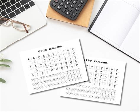 hiragana katakana full chart  romaji stroke order complete