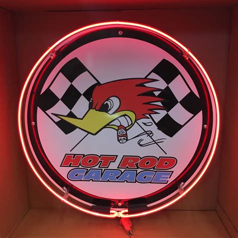 Hot Rod Garage Neon Sign Hot Rod Garage Sign Hot Rod Gifts Garage Signs For Men Man Cave