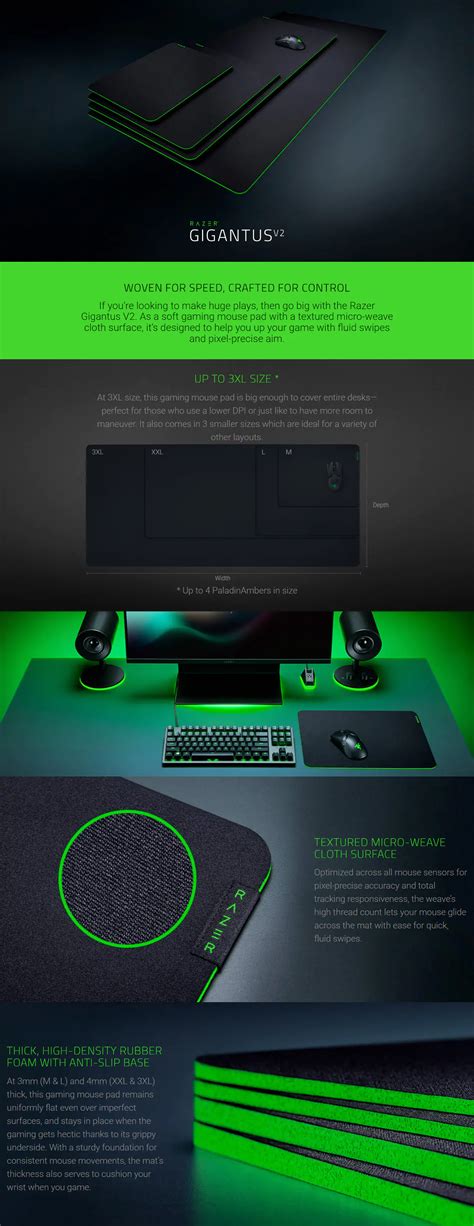 Razer Gigantus V Gaming Large Mouse Mat Rz R M Msy Au