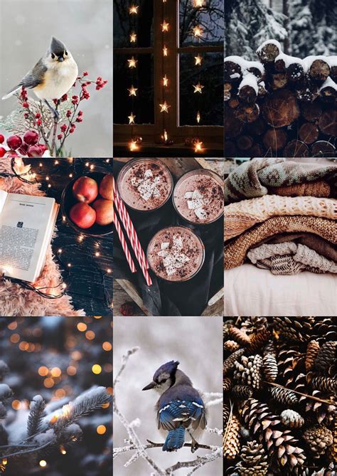 Aesthetic Winter Collage Wallpapers Wallpaper Cave