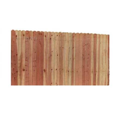 Shop Top Choice Natural Redwood Fence Panel Common 6 Ft X 8 Ft