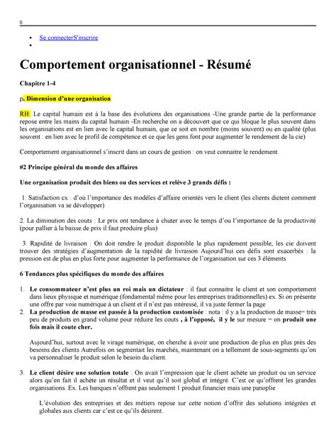 Notes De Cours 1 Au 4 Se ConnecterS Inscrire Comportement