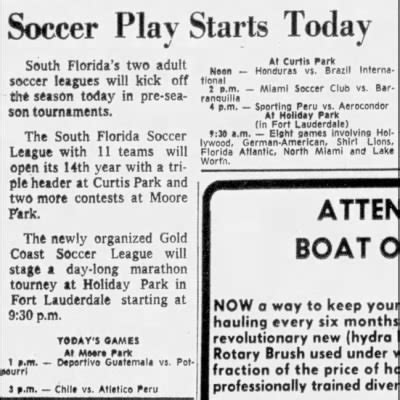 South Florida Soccer kicks off - Newspapers.com™