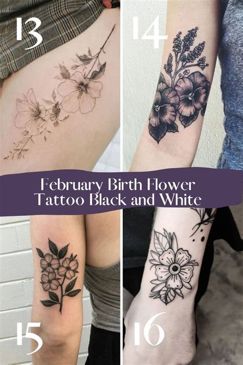 Vibrant February Birth Flower Tattoo {Violet} - TattooGlee | Birth ...