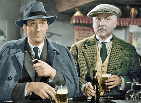 Sherlock Holmes Basil Rathbone And Watson Nigel Bruce Have