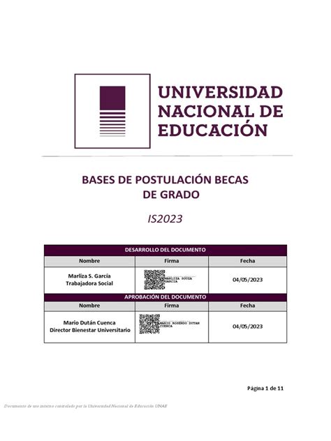 Bases De Postulación A Becas De Grado Is2023 Signed 12 Signed Pdf Educación Más Alta Ecuador