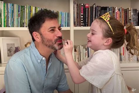 Jimmy Kimmel Daughter Jane Does His Makeup: Video