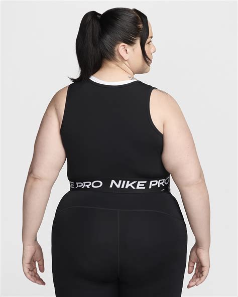 Nike Pro Womens Dri Fit Cropped Tank Top Plus Size Nike Ie