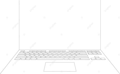 Laptop Sketch Isolated Laptop Keyboard Vector, Isolated, Laptop ...