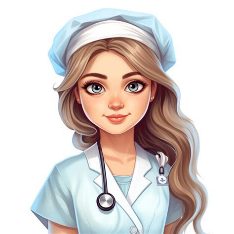 Premium Photo Cartoon Nurse With Stethoscope And Stethoscope