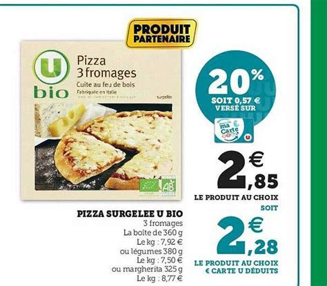 Promo Pizza Surgel E U Bio Chez Super U Icatalogue Fr