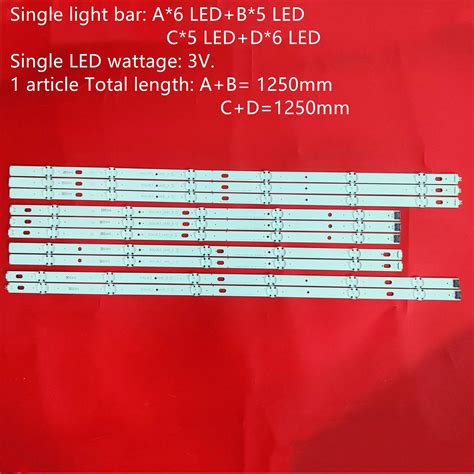 New Pcs Set Led Backlight Strip For Lg Uj V Eav Innotek