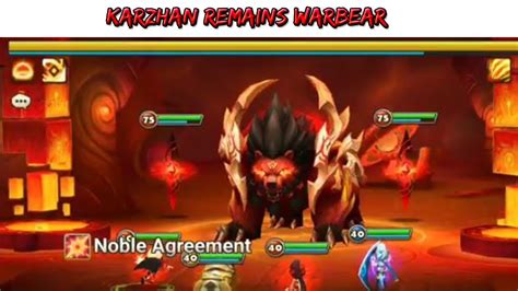 Summoners War Karzhan Remains Warbear Level 5 YouTube