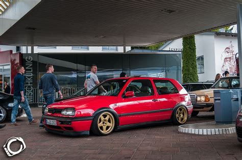 Red Volkswagen Golf Mk3 On 5 Star Wheels Golf Mk3 Volkswagen Golf Volkswagen