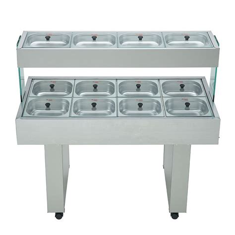 Buffet Self Service Bm Duplo 12 Cubas 8 Quentes E 4 Frias Edanca 220v