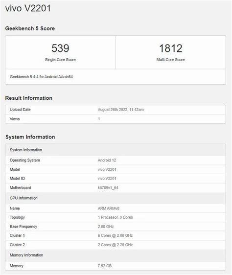 Vivo V E Spotted On Geekbench With Helio G Soc And Gb Ram Gizmochina