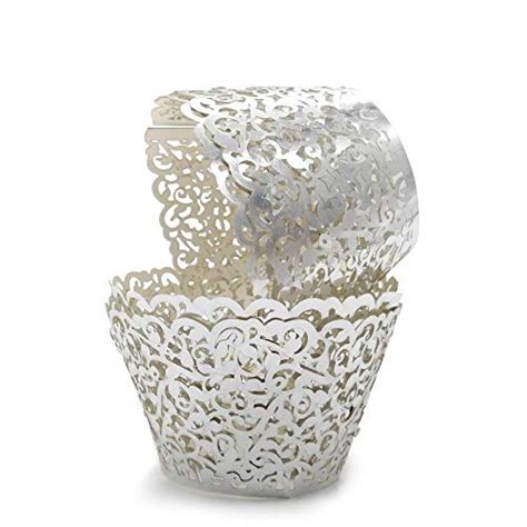 Silver Cupcake Wrappers Silver Cupcake Wrappers 100pcspack Lace