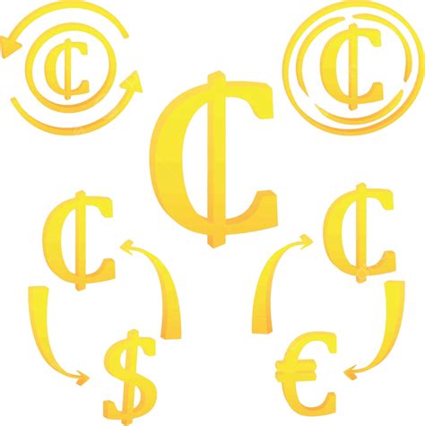 Iconic Ghanaian Currency Symbol Of Cedi In D Vector Earnings Design