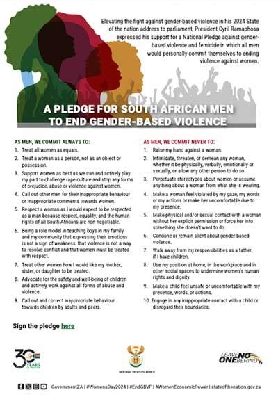 Sign The Pledge To End Gender Based Violence And Femicide South