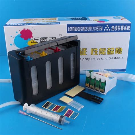 Universal 4Color Continuous Ink Supply System CISS Kit With Accessaries