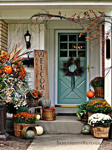 Serendipity Refined Blog Fall Harvest Porch Decor With Reclaimed Wood Sign