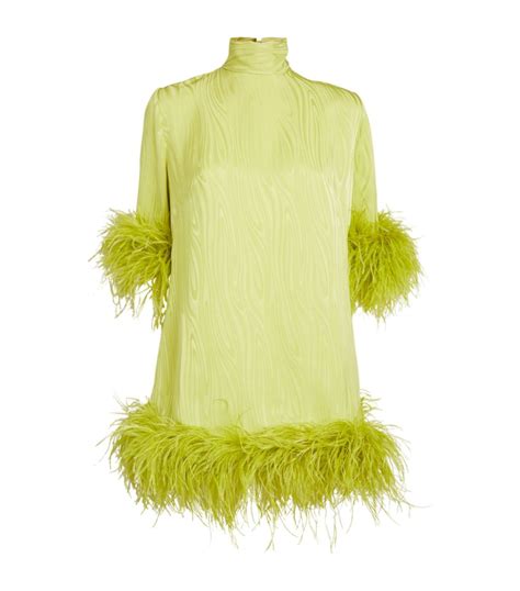 Taller Marmo Ostrich Feather Gina Mini Dress Harrods Au