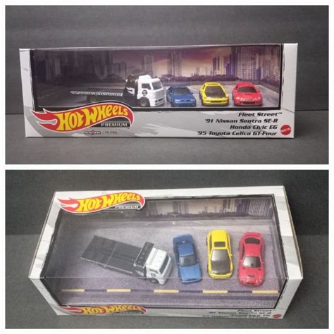 Hot Wheels Premium Fleet Street Nissan Sentra Se R Honda Civic Eg Toyota Celica Gt Four