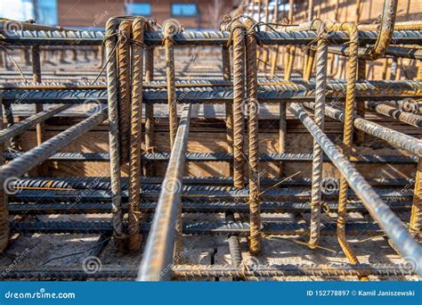 Steel Reinforcing Bars For Strengthening Concrete Structures Stock Image Image Of Industrial