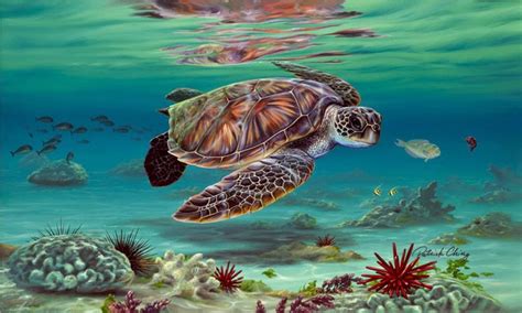 Sea Turtle Painting Canvas at PaintingValley.com | Explore collection ...