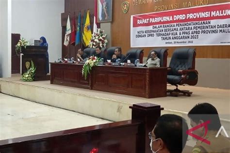 Dprd Pemprov Maluku Sepakati Nota Kesepahaman Kua Ppas Apbd