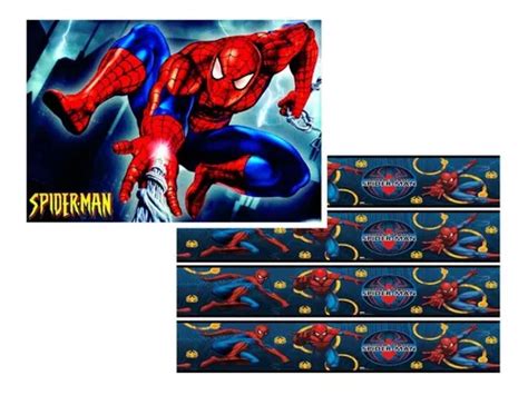 Papel Arroz Homem Aranha Faixas Laterais