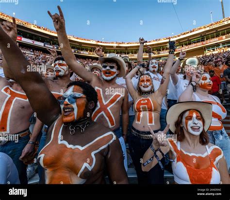 October Fans Of The Texas Longhorns In Action As Texas Plays