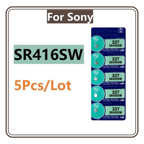 5-10pcs-Original-For-SONY-337-SR416SW-AG6-LR416-337A-Silver-Oxide ...