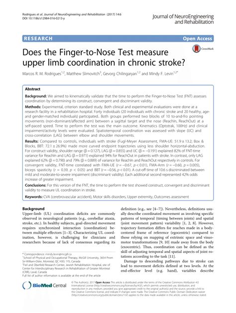 (PDF) Does the Finger-to-Nose Test measure upper limb coordination in ...