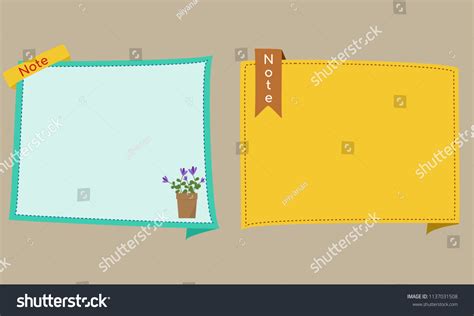 Set Note Paper Illustration Stock Vector Royalty Free 1137031508