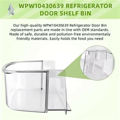 Ami Parts Wpw W Freezer Door Shelf Bin Compatible With