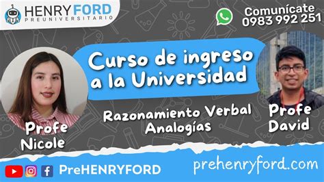 Razonamiento Verbal Analogías Examen admisión Universidades 2023