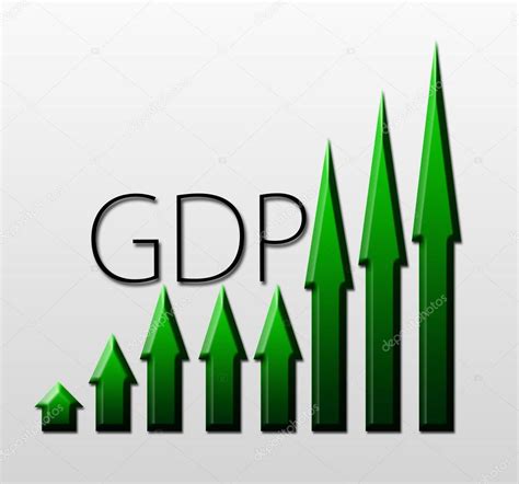 Chart Illustrating Gdp Growth Macroeconomic Indicator Concept Stock