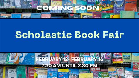 Coming Soon Scholastic Book Fair Chambers Elementary School