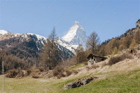 Zermatt Dorf Alpen Zmutt Furi Matterhorn Wanderweg Schweizer