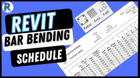 Revit Structure I Bar Bending Schedule Bbs I Rebar Schedule In Revit